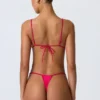 Slipuri de bikini cu volane Delray în roz zmeură Slipuri de bikini cu volane Delray în roz zmeură