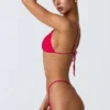 Slipuri de bikini cu volane Delray în roz zmeură Slipuri de bikini cu volane Delray în roz zmeură