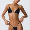 Slipuri de bikini cu volane Delray, negru Slipuri de bikini cu volane Delray, negru