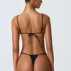 Slipuri de bikini cu volane Delray, negru Slipuri de bikini cu volane Delray, negru