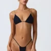 Slipuri de bikini cu volane Delray, negru Slipuri de bikini cu volane Delray, negru
