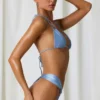 Slipuri de bikini cu volane Mahina, albastru cer