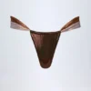 Slipuri de bikini cu volane Maravi, în nuanța Bronze Gold