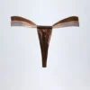 Slipuri de bikini cu volane Maravi, în nuanța Bronze Gold
