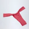 Slipuri de bikini cu volane Solsona în carouri roșii