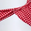 Slipuri de bikini cu volane Solsona în carouri roșii