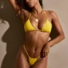 Topuri de bikini triunghiulare Recife în galben auriu