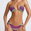 Slipuri de bikini Micro Cheeky Azure By Oh Polly cu imprimeu multicolor Slipuri de bikini Micro Cheeky Azure By Oh Polly cu imprimeu multicolor