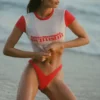Slipuri de bikini Pacifico cu volane, în roșu aprins Slipuri de bikini Pacifico cu volane, în roșu aprins