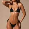 Slipuri de bikini Serina cu legături laterale, negru Slipuri de bikini Serina cu legături laterale, negru