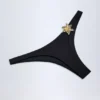 Slipurile de bikini Beqa cu detalii metalice, negru Slipurile de bikini Beqa cu detalii metalice, negru