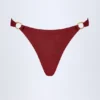 Slipurile de bikini St Barts cu detalii metalice, culoare cireș închis Slipurile de bikini St Barts cu detalii metalice, culoare cireș închis