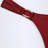 Slipurile de bikini St Barts cu detalii metalice, culoare cireș închis Slipurile de bikini St Barts cu detalii metalice, culoare cireș închis