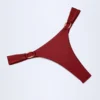 Slipurile de bikini St Barts cu detalii metalice, culoare cireș închis Slipurile de bikini St Barts cu detalii metalice, culoare cireș închis
