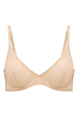 Sutien cu sârmă, din plasă moale, cu un singur strat, de la Intimates, în culoarea bej Sutien cu sârmă, din plasă moale, cu un singur strat, de la Intimates, în culoarea bej