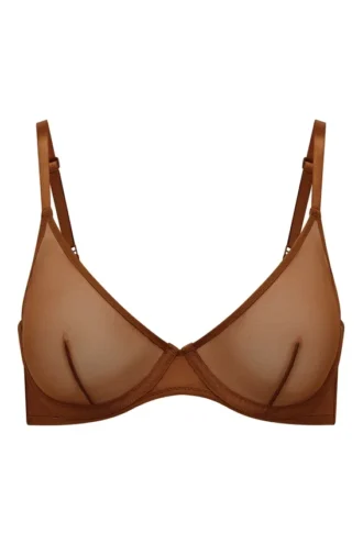 Sutien cu sârmă, din plasă moale, cu un singur strat, Intimates, în culoarea castan Sutien cu sârmă, din plasă moale, cu un singur strat, Intimates, în culoarea castan