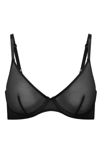 Sutien cu sârmă, din plasă moale, cu un singur strat, Intimates, negru Sutien cu sârmă, din plasă moale, cu un singur strat, Intimates, negru