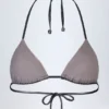Sutien de bikini cu panouri Caleta în argint cromat Sutien de bikini cu panouri Caleta în argint cromat