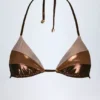 Sutien de bikini cu panouri Caleta în bronz auriu Sutien de bikini cu panouri Caleta în bronz auriu