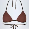 Sutien de bikini cu panouri Caleta în bronz auriu Sutien de bikini cu panouri Caleta în bronz auriu