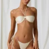 Sutien de bikini cu sârmă și gât halter Tahiti, în culoarea alb perlat Sutien de bikini cu sârmă și gât halter Tahiti, în culoarea alb perlat