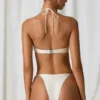 Slipuri de bikini Lula cu detalii din perle, în culoarea alb perlat Slipuri de bikini Lula cu detalii din perle, în culoarea alb perlat