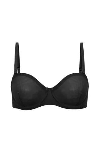 Sutien fără bretele Intimates din plasă moale, negru Sutien fără bretele Intimates din plasă moale, negru