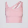 Sutien sport asimetric fără cusături, cu nervuri moi, în nuanța Powder Pink Sutien sport asimetric fără cusături, cu nervuri moi, în nuanța Powder Pink