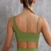 Sutien sport asimetric în culoarea măslin Sutien sport asimetric în culoarea măslin