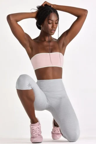 Sutien sport bandeau Soft Active în culoarea Blush Marl