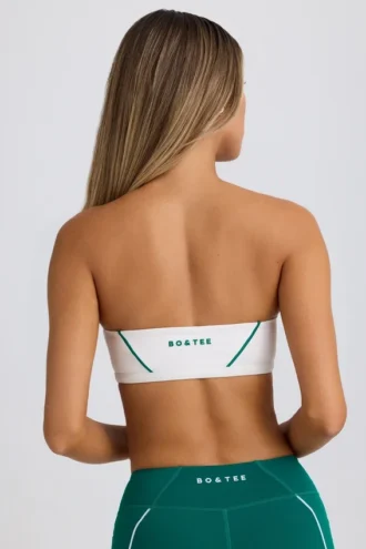 Sutien sport bandeau Soft Active în culoarea White