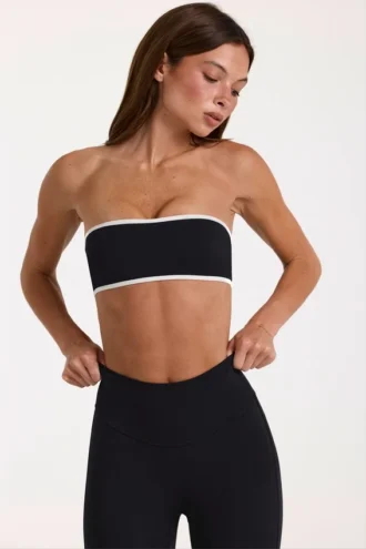 Sutien sport bandeau Soft Active, negru