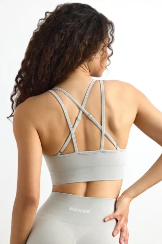 Sutien sport cu bretele Define Luxe în culoarea gri