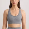 Sutien sport cu bretele late FlexiRib, culoare gri melanj Sutien sport cu bretele late FlexiRib, culoare gri melanj