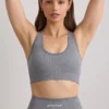 Sutien sport cu bretele late FlexiRib, culoare gri melanj Sutien sport cu bretele late FlexiRib, culoare gri melanj