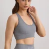 Sutien sport cu bretele late FlexiRib, culoare gri melanj Sutien sport cu bretele late FlexiRib, culoare gri melanj