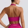 Sutien sport cu gât halter Define Luxe în culoarea Berry Sutien sport cu gât halter Define Luxe în culoarea Berry