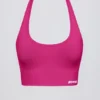 Sutien sport cu gât halter Define Luxe în culoarea Berry Sutien sport cu gât halter Define Luxe în culoarea Berry