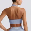 Sutien sport cu gât în V Define Luxe, albastru-gri Sutien sport cu gât în V Define Luxe, albastru-gri