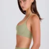 Sutien sport cu gât rotund și bretele în spate, în culoarea Matcha Sutien sport cu gât rotund și bretele în spate, în culoarea Matcha