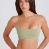Sutien sport cu gât rotund și bretele în spate, în culoarea Matcha Sutien sport cu gât rotund și bretele în spate, în culoarea Matcha