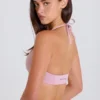 Sutien sport cu gât rotund și bretele încrucișate la spate, în nuanța Mauve Sutien sport cu gât rotund și bretele încrucișate la spate, în nuanța Mauve