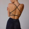 Sutien sport cu spate încrucișat, negru Sutien sport cu spate încrucișat, negru