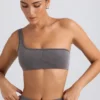 Sutien sport cu un singur umăr în culoarea Cărbune spălat Sutien sport cu un singur umăr în culoarea Cărbune spălat