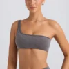 Sutien sport cu un singur umăr în culoarea Cărbune spălat Sutien sport cu un singur umăr în culoarea Cărbune spălat