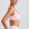 Sutien sport cu un singur umăr în roz gheață spălat Sutien sport cu un singur umăr în roz gheață spălat