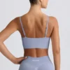 Sutien sport Define Luxe cu decolteu în V, albastru-gri Sutien sport Define Luxe cu decolteu în V, albastru-gri