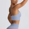 Sutien sport Define Luxe cu decolteu în V, albastru-gri Sutien sport Define Luxe cu decolteu în V, albastru-gri