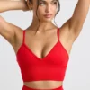 Sutien sport Define Luxe cu decolteu în V, roșu Sutien sport Define Luxe cu decolteu în V, roșu