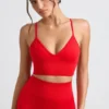 Sutien sport Define Luxe cu decolteu în V, roșu Sutien sport Define Luxe cu decolteu în V, roșu